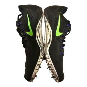 Nike Zoom Superfly R4 Black Green Athletic Track And Field Spike Shoes Size 10.5